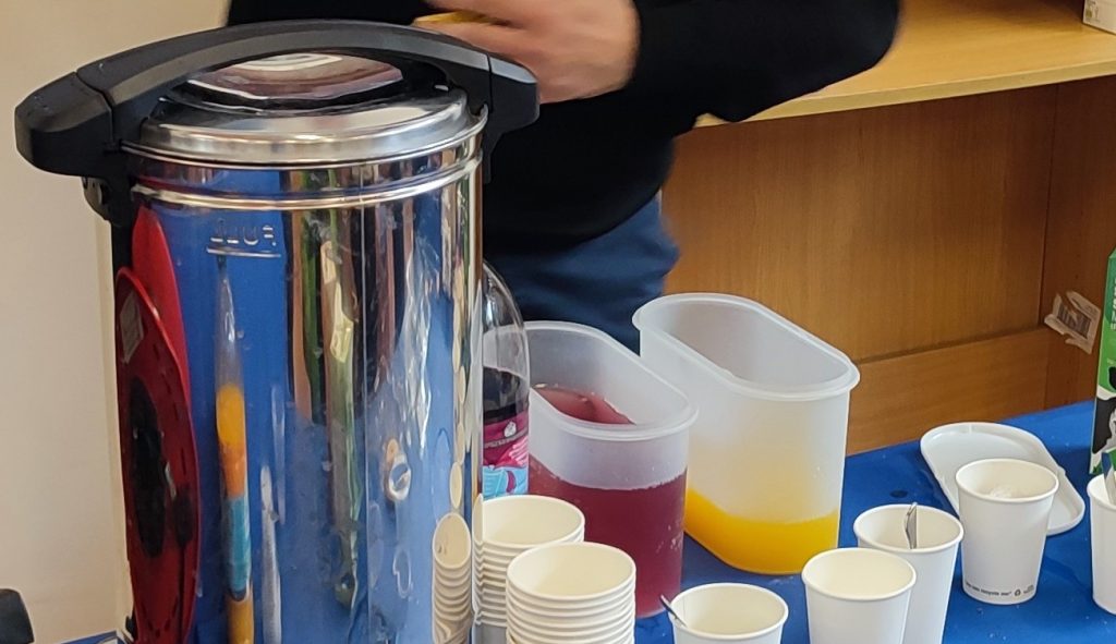 Tea Urn and Squash waiting to be served