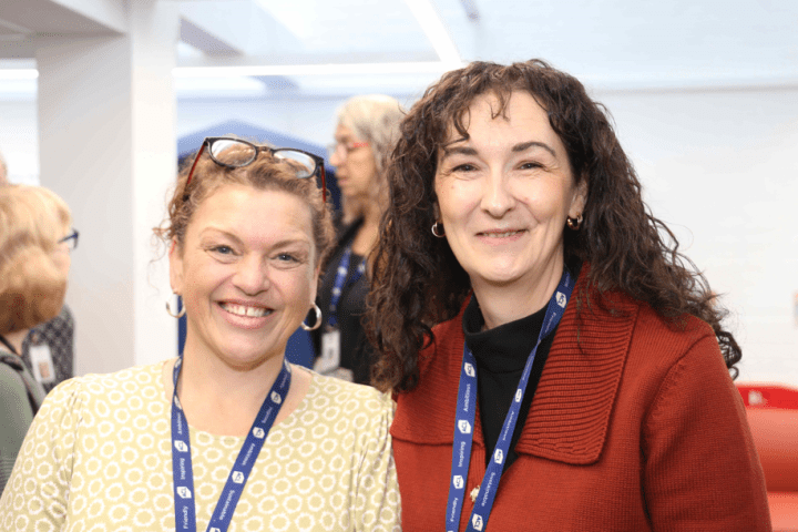 Lisa and Jo Harwich library