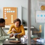 Group of people in meeting at work