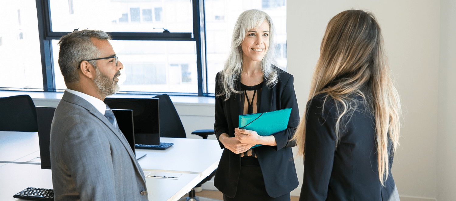 Manager and employees