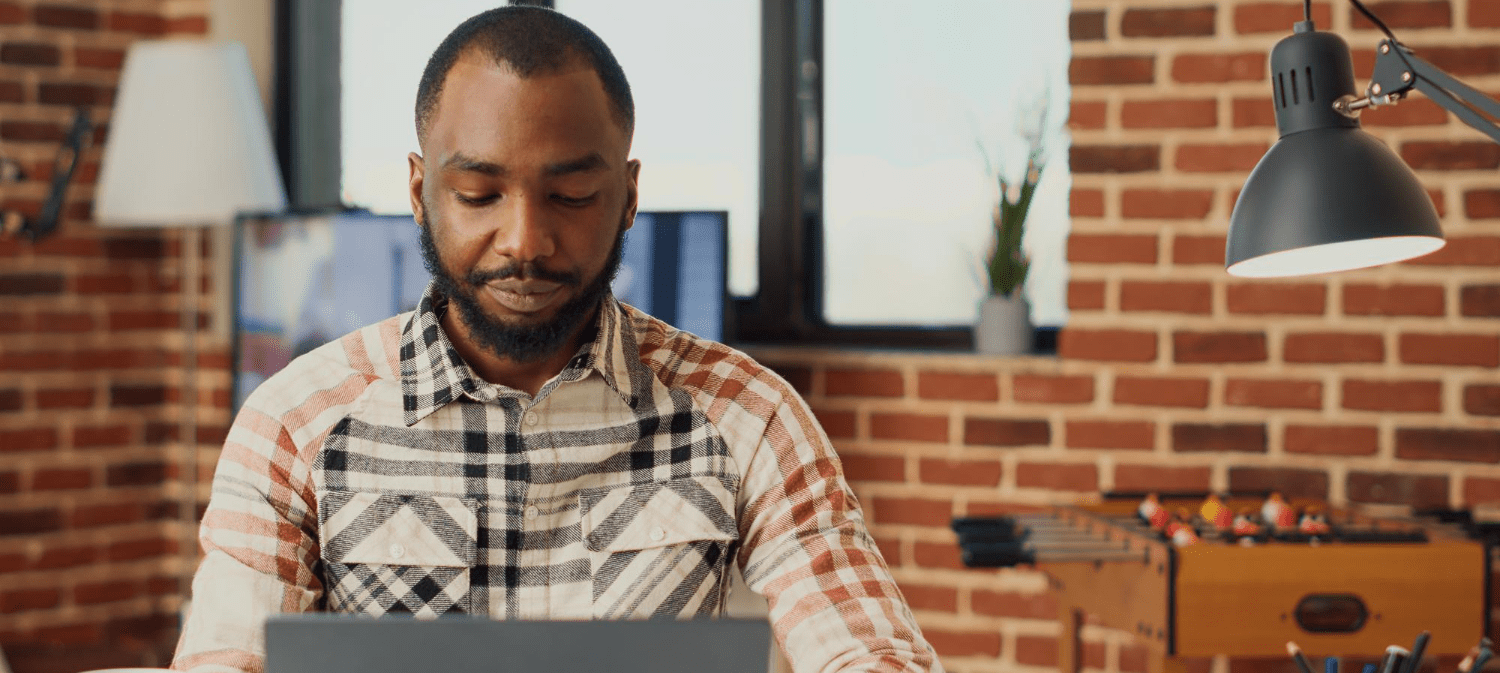 Person working on laptop